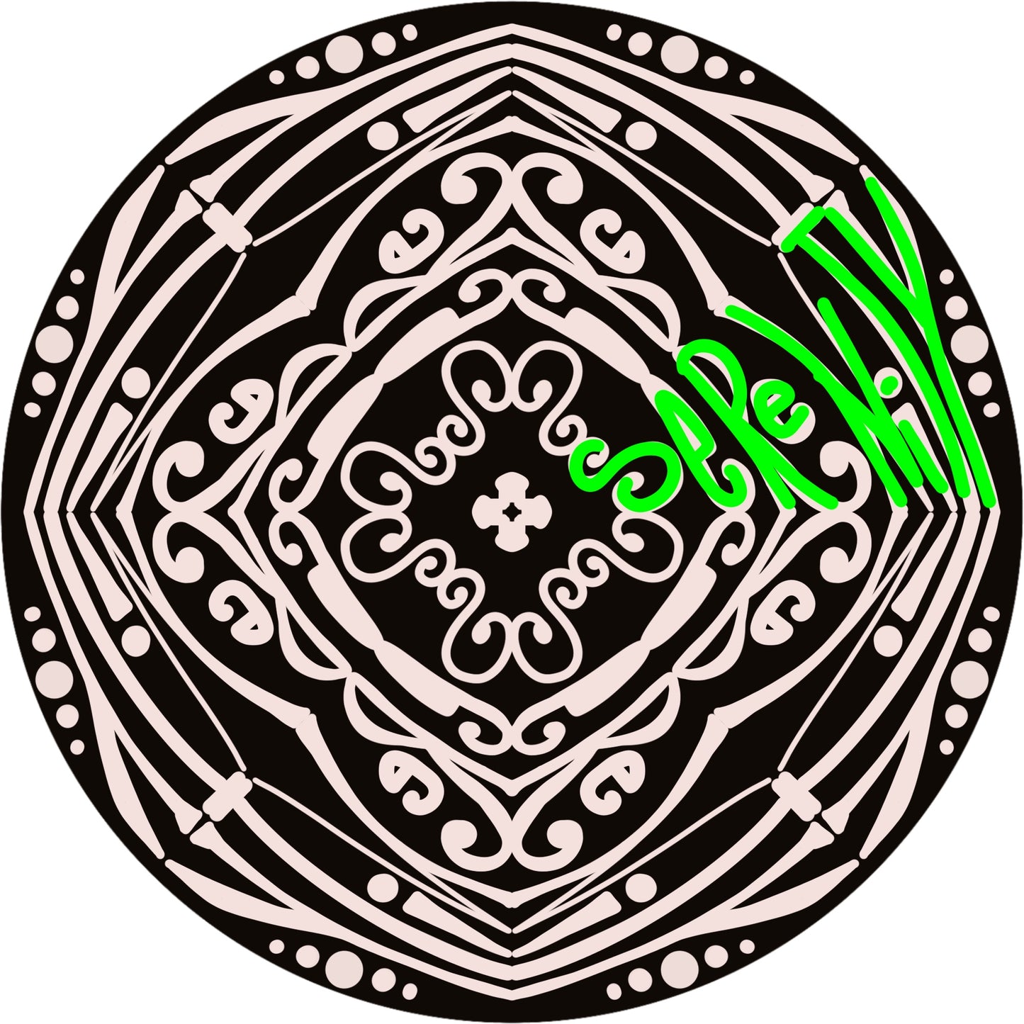 Wordala Word Mandala "SERENITY" 2