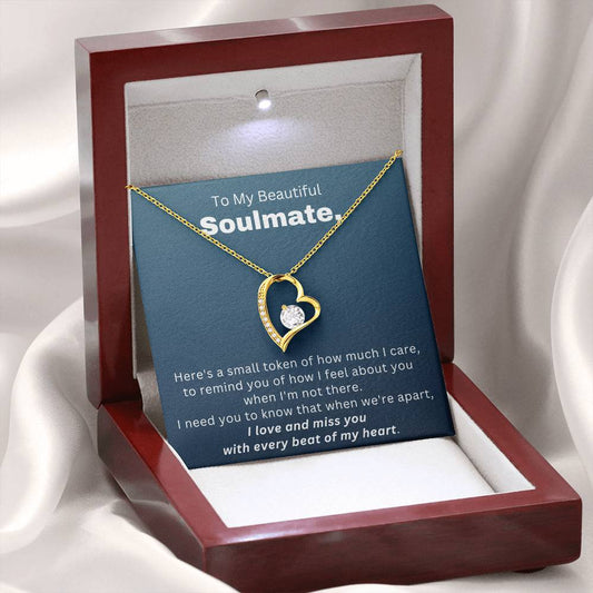 Soulmate, With Every Beat of My Heart - Genuine CZ Gift
