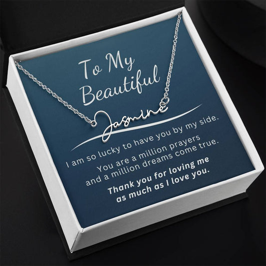 Thank You For Loving Me as Much as I Love You - Custom Name Necklace Gift Box
