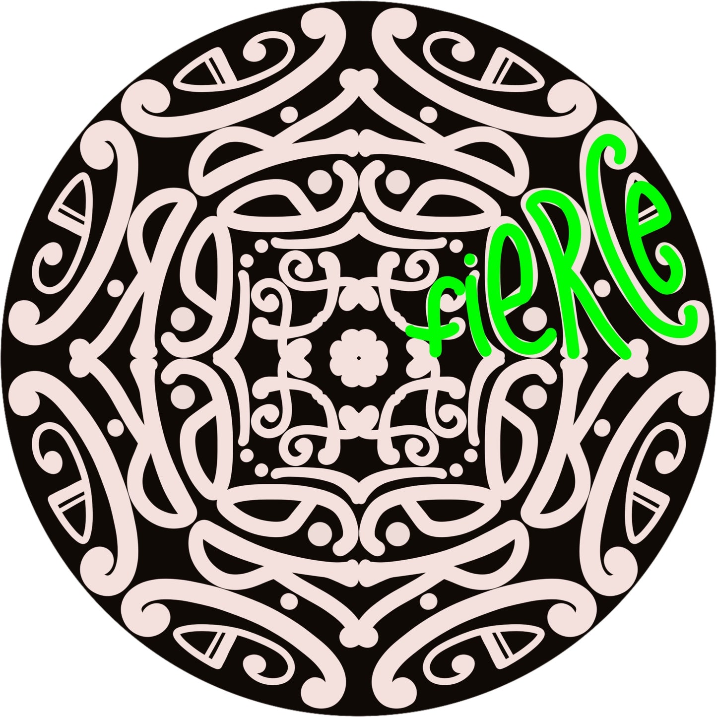 Wordala Word Mandala "FIERCE"