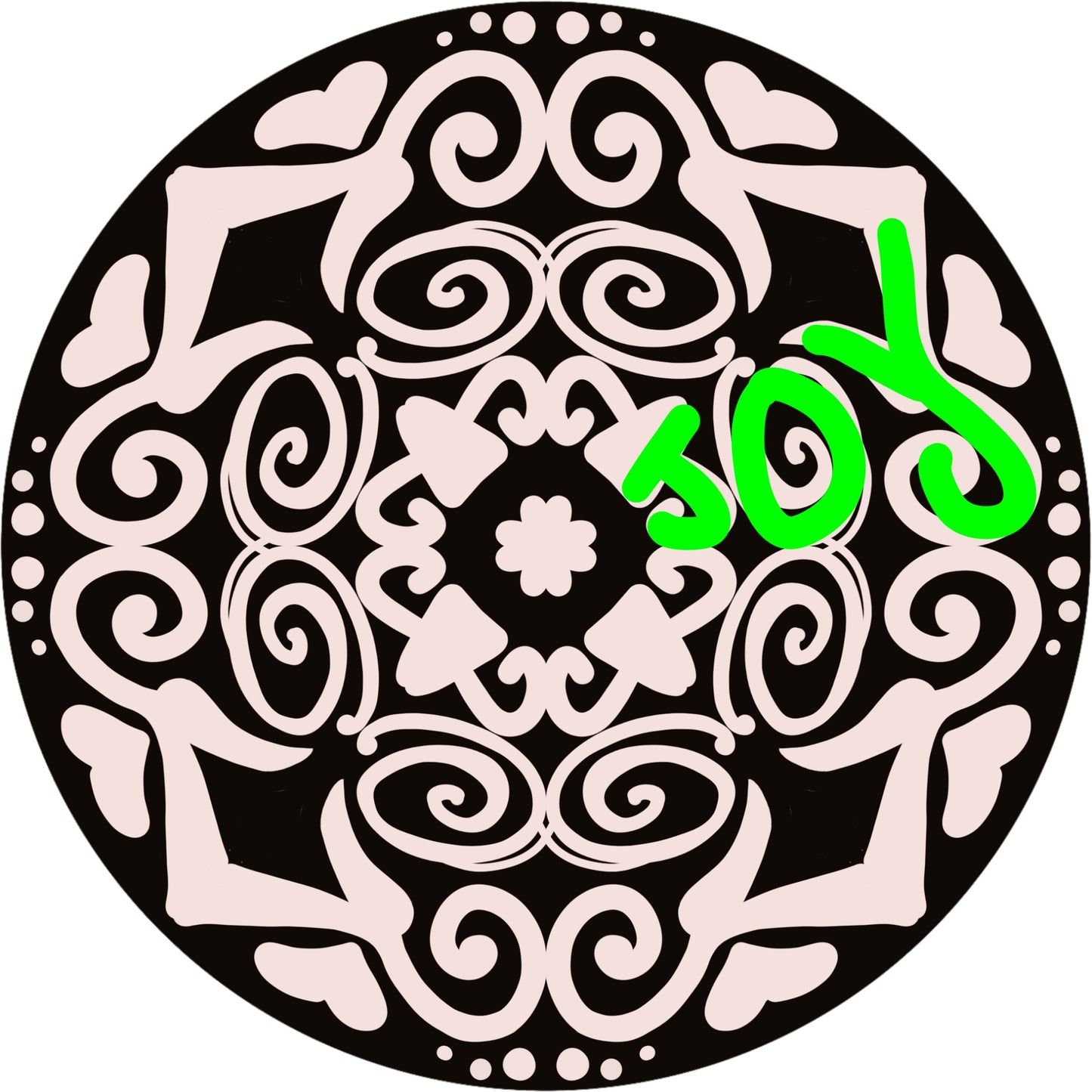 Wordala Word Mandala "JOY"