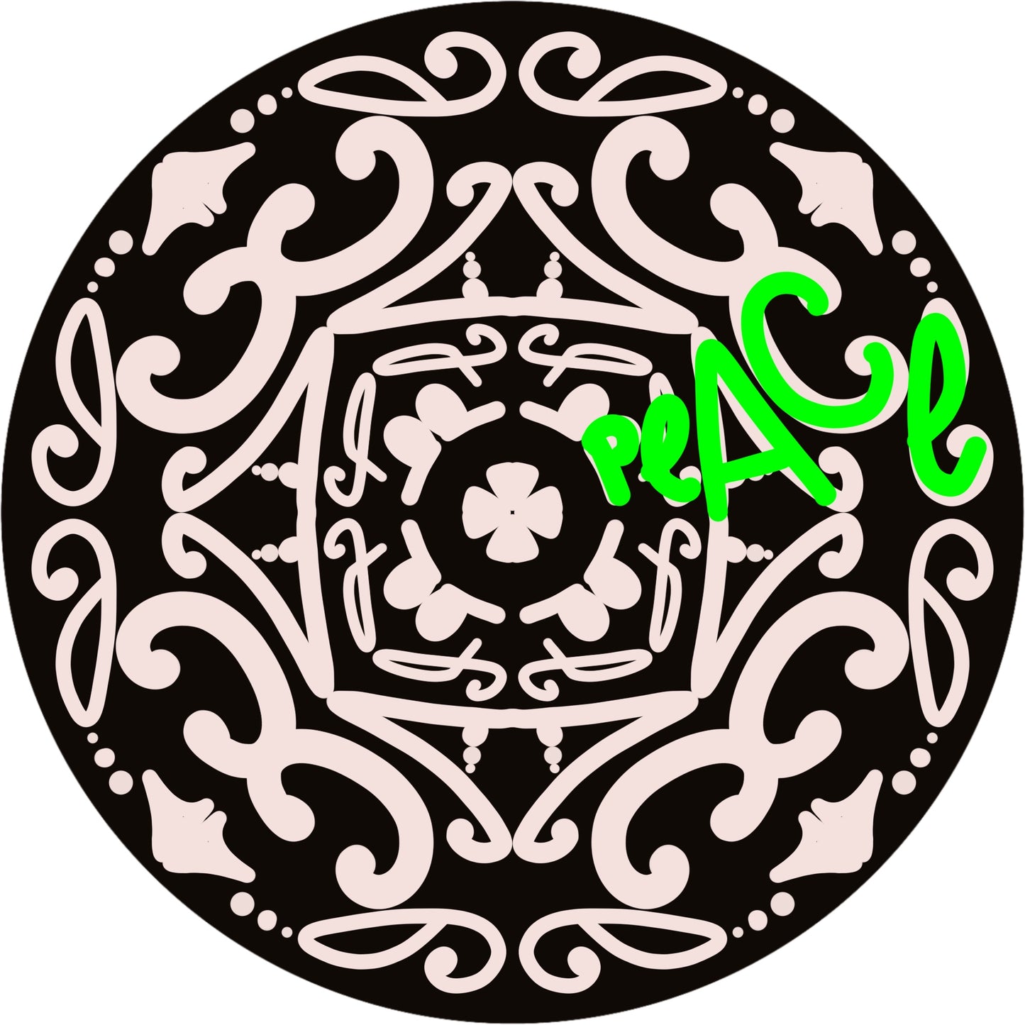 Wordala Word Mandala "PEACE"
