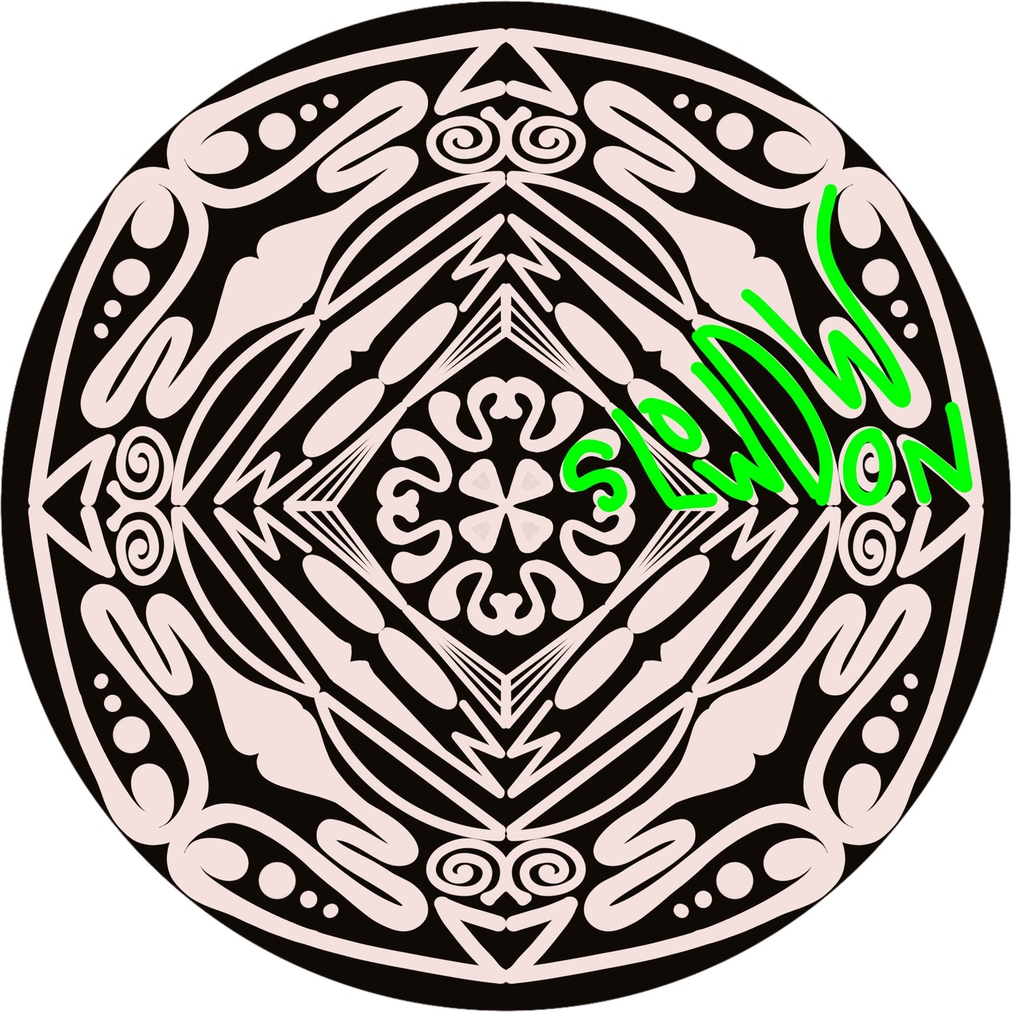 Wordala Word Mandala "SLOW DOWN"