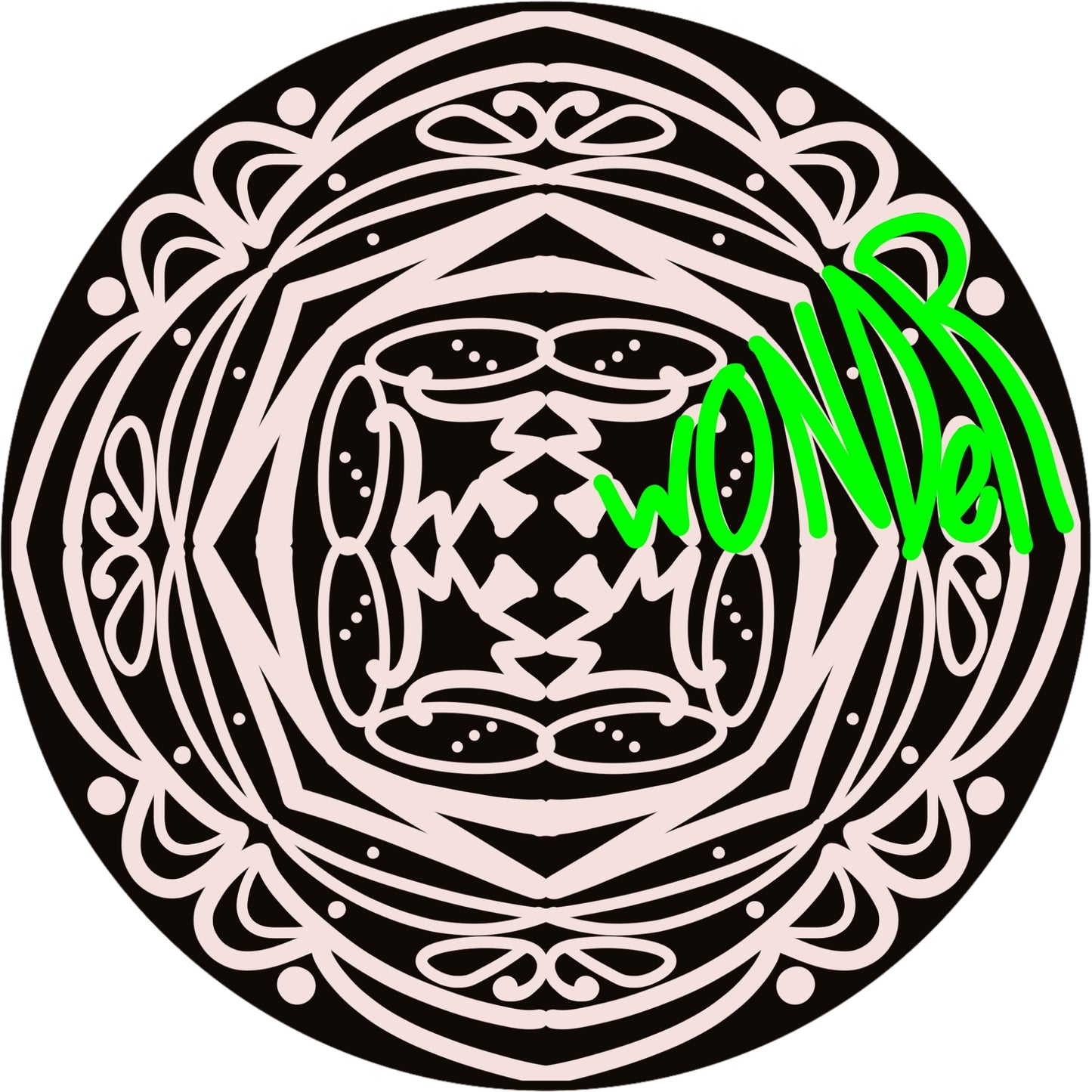 Wordala Word Mandala "WONDER"
