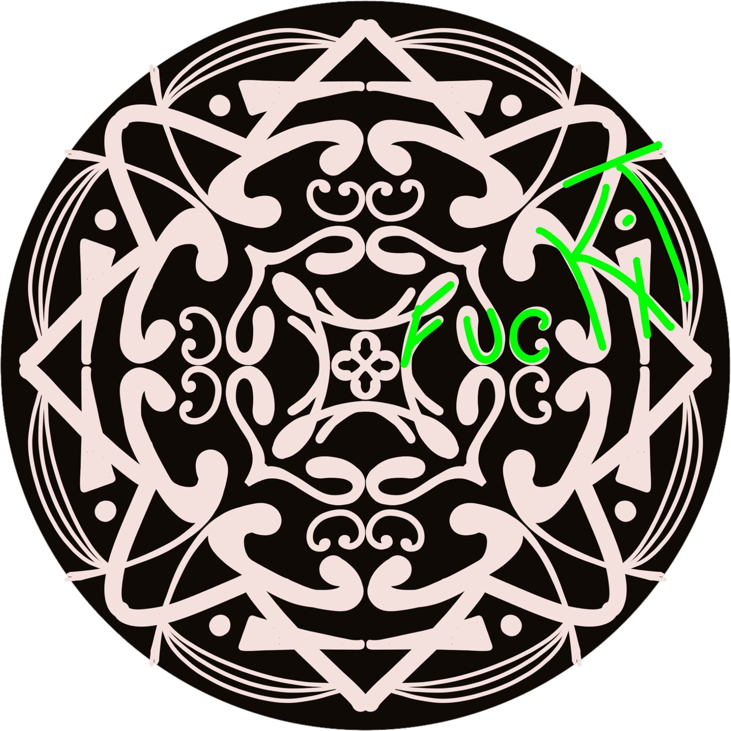 Wordala Word Mandala "FU@K IT"